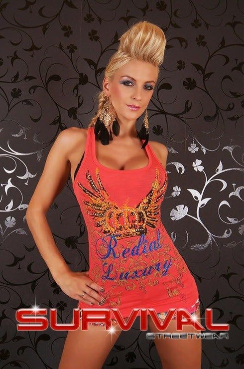 Printed Racerback Singlet Tank Top
