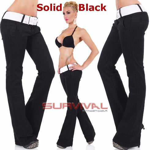 Cindy H Black Flare Cut Jeans