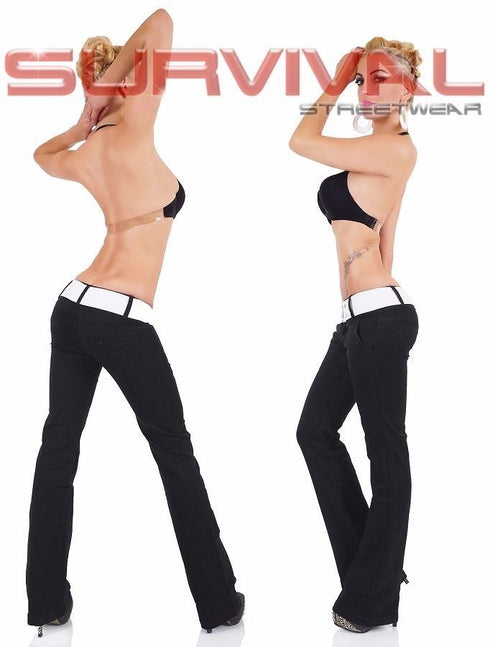 Cindy H Black Flare Cut Jeans