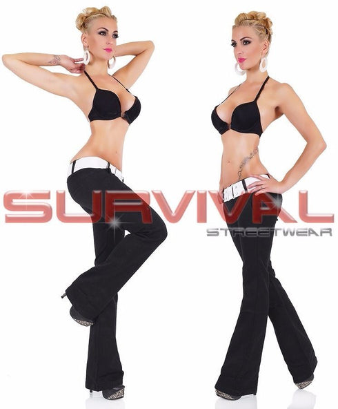 Cindy H Black Flare Cut Jeans