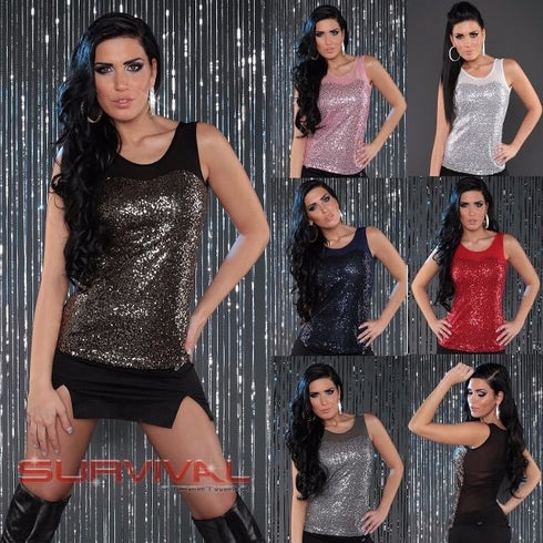 Sleeveless Sequin Top