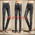 Black Washed Slim Fit Stretch Jeans