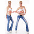 Red Seventy Blue Bootcut Destroyed Jeans - T3079