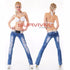 Red Seventy Blue Bootcut Destroyed Jeans - T3079