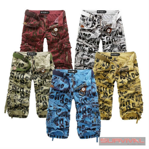 Camouflage Cargo Long Walk Shorts