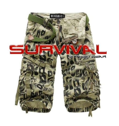 Camouflage Cargo Long Walk Shorts
