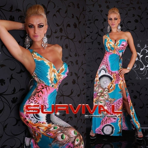 Strapless Floral Maxi Dress