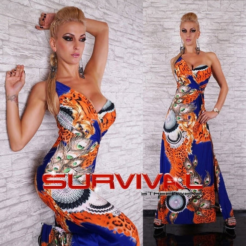 Strapless Floral Maxi Dress