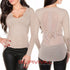 Long Sleeve Chiffon Back Shirt