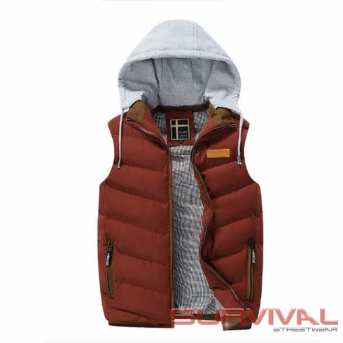 Padded Bomber Sleeveless Vest