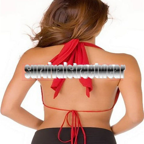 Cross Over Blouse Top Red