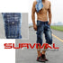 Mens Denim Cargo Shorts Midweight