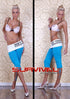 3/4 Blue Capri Sports Pants