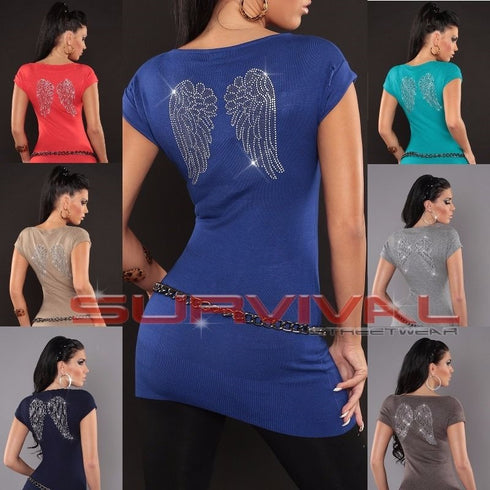 Long Capped Sleeve Knit Top