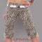 Leopard Capri Pants Walk Shorts