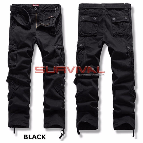 Mens Cargo Pants Black