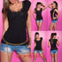 Short Sleeve V Neck Top