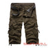 mens knee length cargo shorts dark brown