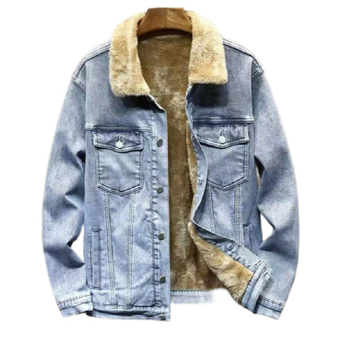 Denim Full Fleece Lined Jacket
