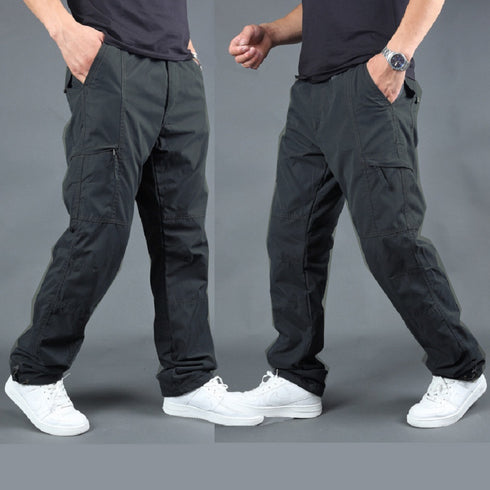 Cargo Pants Fleece Lined Elasticated Waist Trousers