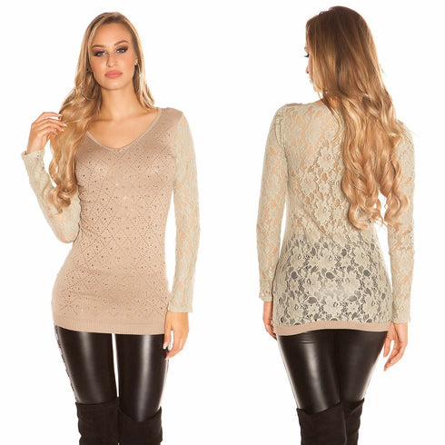 Long Sleeve Lace Jumper