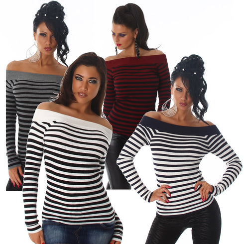 Long Sleeve Off Shoulder Jumper