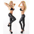 Black Skinny Faux Leather Wet Look Pants