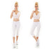 My Bestiny White Cropped Skinny 3/4 Jeans - 1242