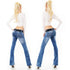 Blue Washed Bootcut Jeans - Red Seventy WT359