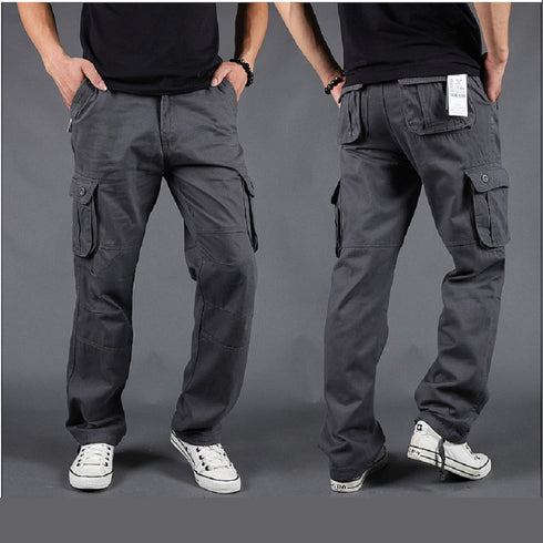 mens grey cargo pants relaxed fit