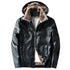 Faux Leather Fleece Lined Jacket