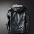 Faux Leather Fleece Lined Jacket