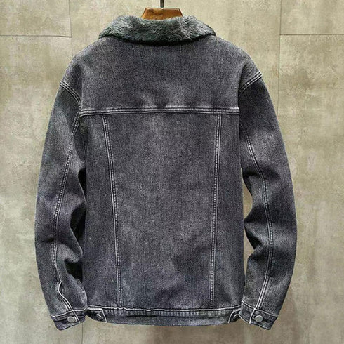 Denim Full Fleece Lined Jacket