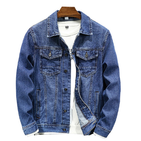 Denim Jacket Lightweight Jeans Collared Top