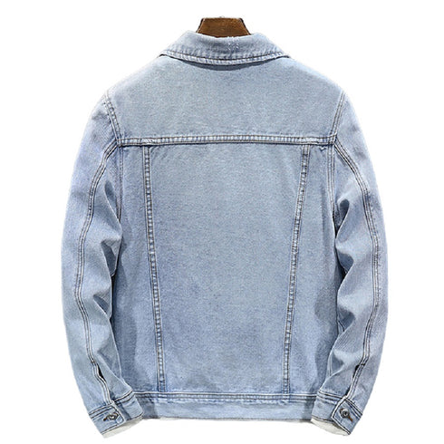 Denim Jacket Lightweight Jeans Collared Top