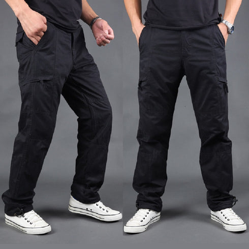 Cargo Pants Fleece Lined Elasticated Waist Trousers