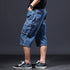 Cargo Denim Long Shorts