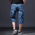 Cargo Denim Long Shorts