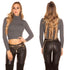 Long Sleeve Cropped Turtleneck Jumper