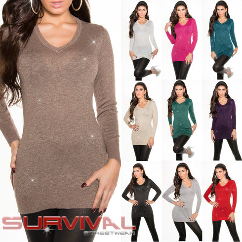 Long Sleeve V Neck Jumper