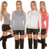 Long Sleeve Open Shoulder Jumper