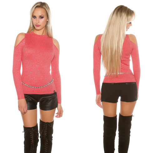 Long Sleeve Open Shoulder Jumper