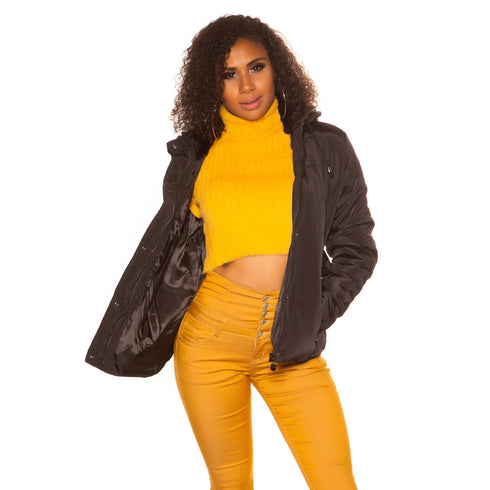 Padded Coat with Belt