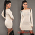 Long Sleeve Off Shoulder Jumper Dress