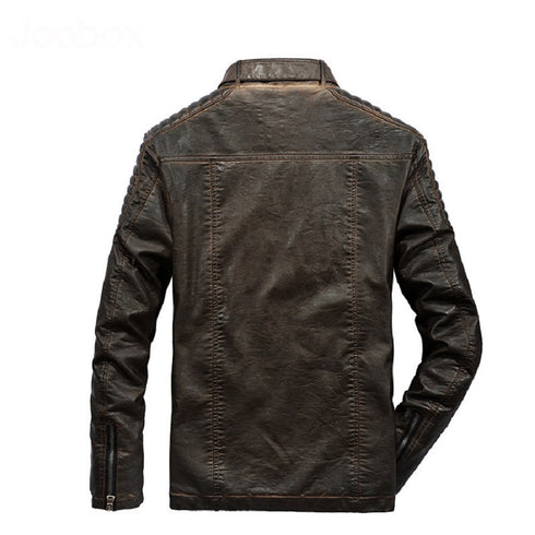 Faux Leather Lined Biker Jacket