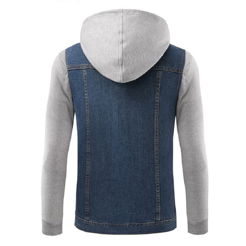 Lightweight Denim Jacket Fleece Sleeves