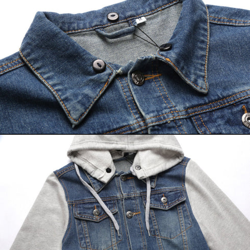Lightweight Denim Jacket Fleece Sleeves