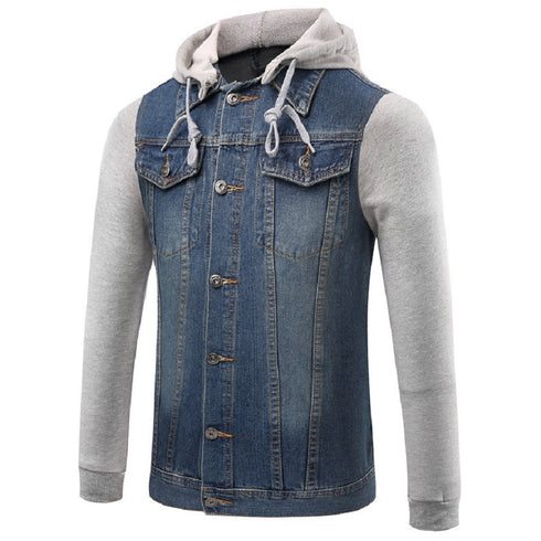 Lightweight Denim Jacket Fleece Sleeves