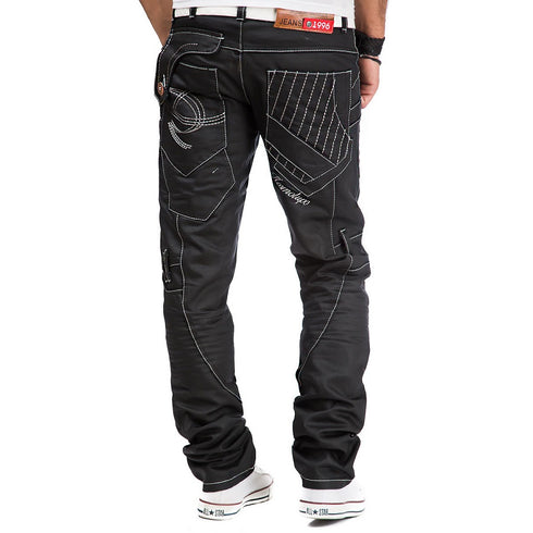 Kosmo Lupo Black Jeans - KM130-1