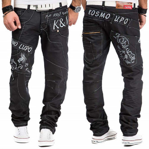 Kosmo Lupo Black Jeans - KM322-1